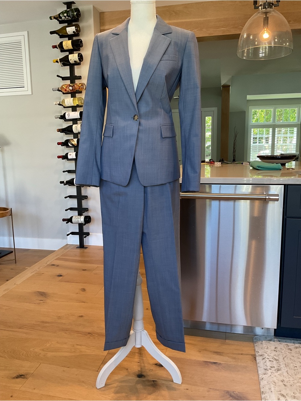 Lafayette 148 New York Blue-Gray Women's Tailored Suit